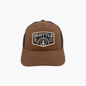Call Out Brown Oil Cloth/ Black Seattle Trucker Hat