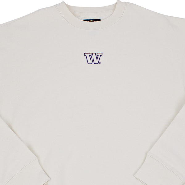 Washington Huskies Cream Heavyweight Premium Crewneck