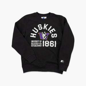 Washington Huskies Black Established 1861 Heritage Crewneck