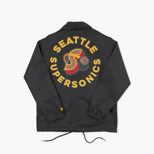 Seattle SuperSonics Black Space Needle Coaches Jacket