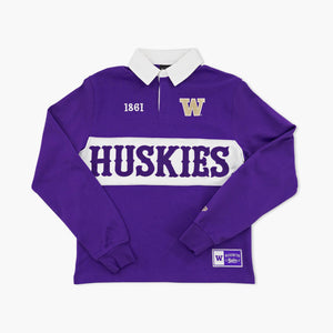 Washington Huskies Vintage Script Rugby Shirt