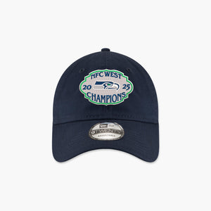 Seattle Seahawks 2025 NFC West Division Champions Navy Adjustable Hat