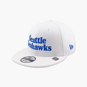 Seattle Seahawks 1980's Sideline White Flat Bill Snapback