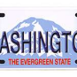 WA License Plate Rect Metal Magnet(H)