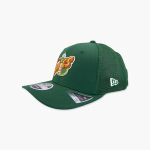 Seattle SuperSonics New Era Green Space Needle Stretch Trucker Hat