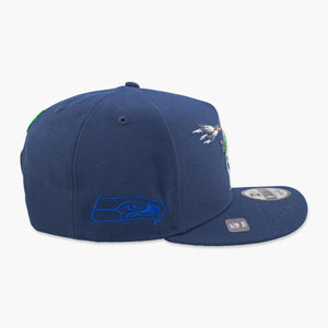 Seattle Seahawks Navy Throwback Cartoon Character Snapback