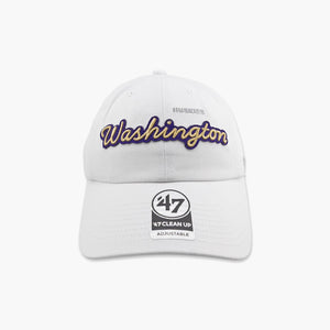 Washington Huskies White Trendy Script Clean Up Adjustable Hat