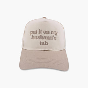 Put It On My Husband's Tab Beige Hat