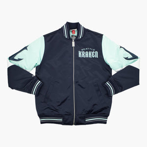 Seattle Kraken Throw It Back Heavyweight Satin Jacket