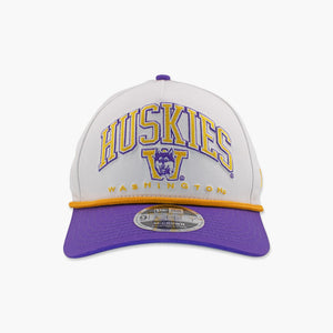 Washington Huskies White Throwback Arched Snapback
