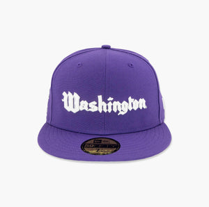 Washington Huskies White Vintage Script Fitted Hat