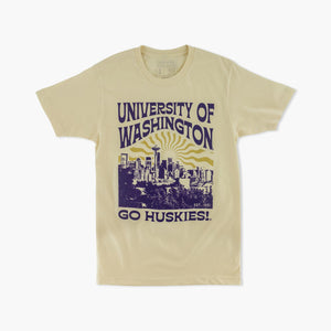 Washington Huskies Sunburst Cream T-Shirt