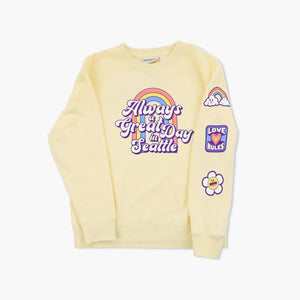 Addams Lemon Seattle Youth Crewneck