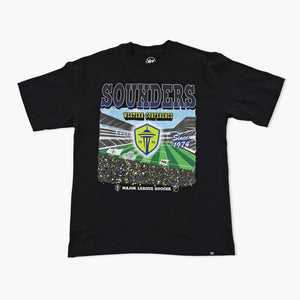 Seattle Sounders Crowd Chant Black Foundation T-Shirt