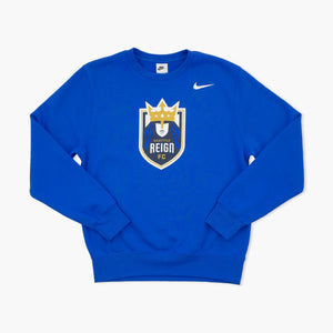 Seattle Reign Royal Blue Primary Logo Fleece Crewneck
