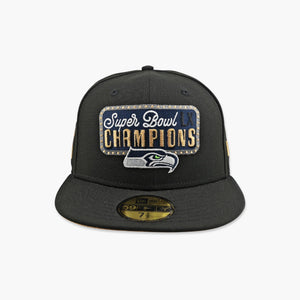 Seattle Seahawks Super Bowl LX Champions Black/Gold/Navy Fitted Hat