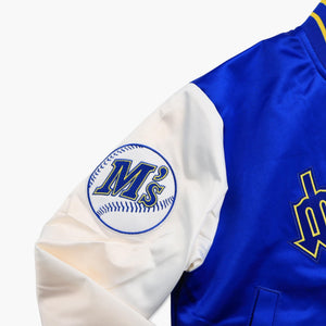 Seattle Mariners Women's Double Clutch Crop Satin Jacket