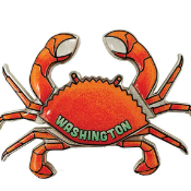 Washington Crab Bobble Magnet
