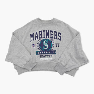 Seattle Mariners Women's Grey Olympian Crewneck