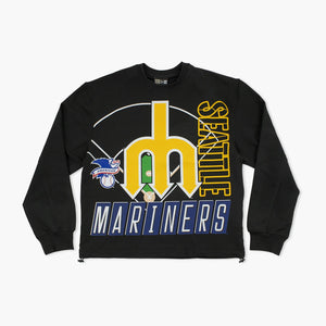 Seattle Mariners Black Trident Ballpark Crewneck
