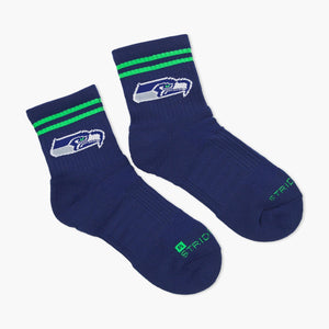 Seattle Seahawks Navy Half Calf Socks