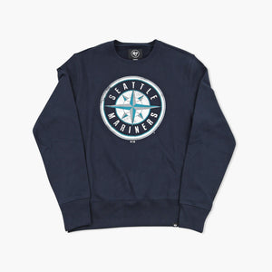 Seattle Mariners Navy Compass Logo Crewneck