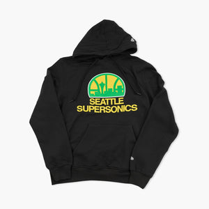 Seattle SuperSonics Black Skyline Logo Hoodie