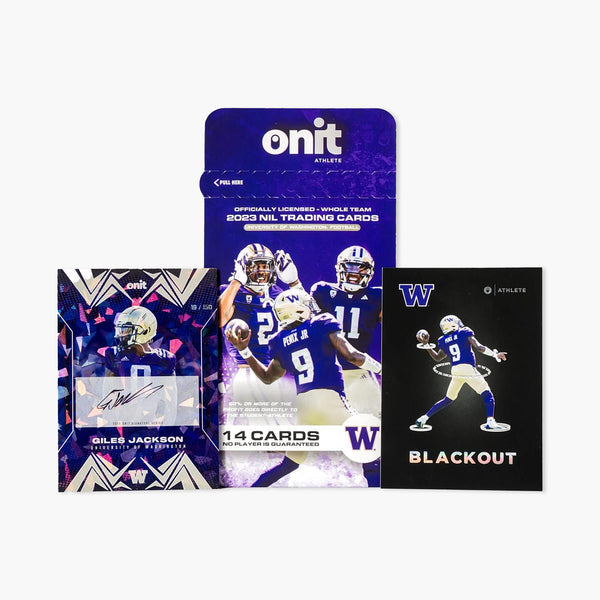 Washington Huskies "Black Box" - 5 Trading Card Packs with 2 Autographs Guaranteed