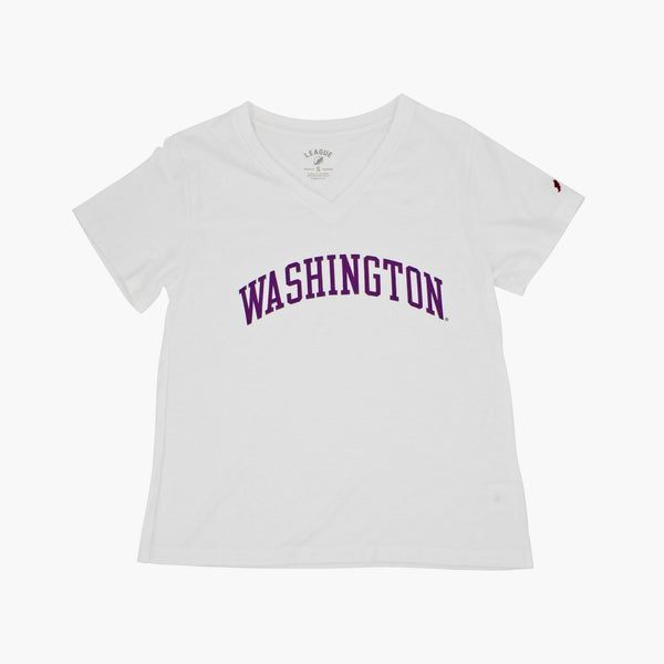 Washington Huskies White Script Women's T-Shirt