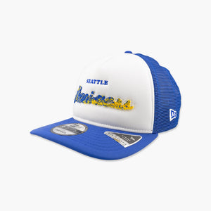 Seattle Mariners Royal Blue & White Script Trucker Snapback