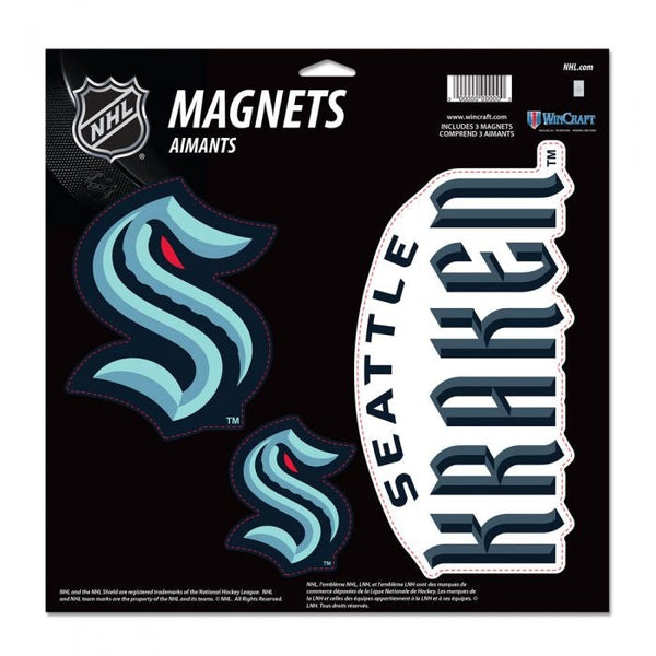 Seattle Kraken Vinyl Magnet 3-Pack