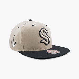 Seattle Kraken Cream and Black Two-Tone Snapback