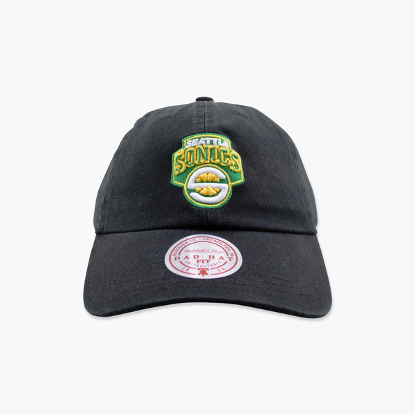 Seattle SuperSonics "S" Logo Black Adjustable Hat