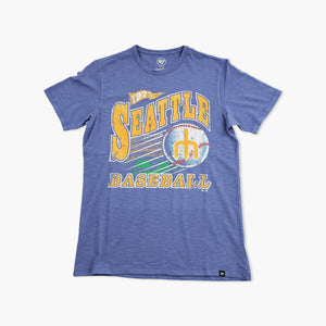 Seattle Mariners Cooperstown Thrift Blue Heavy Slub T-Shirt