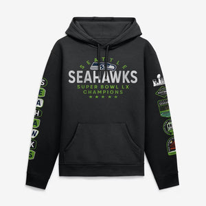 Seattle Seahawks Banner Year Super Bowl Champions Navy Hoodie