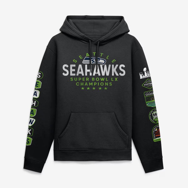 Seattle Seahawks Banner Year Super Bowl Champions Navy Hoodie