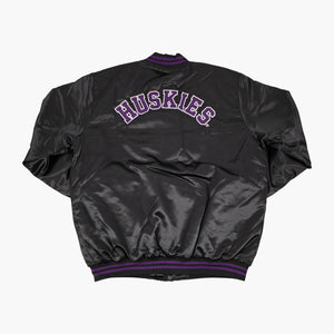 Washington Huskies Black Satin Jacket