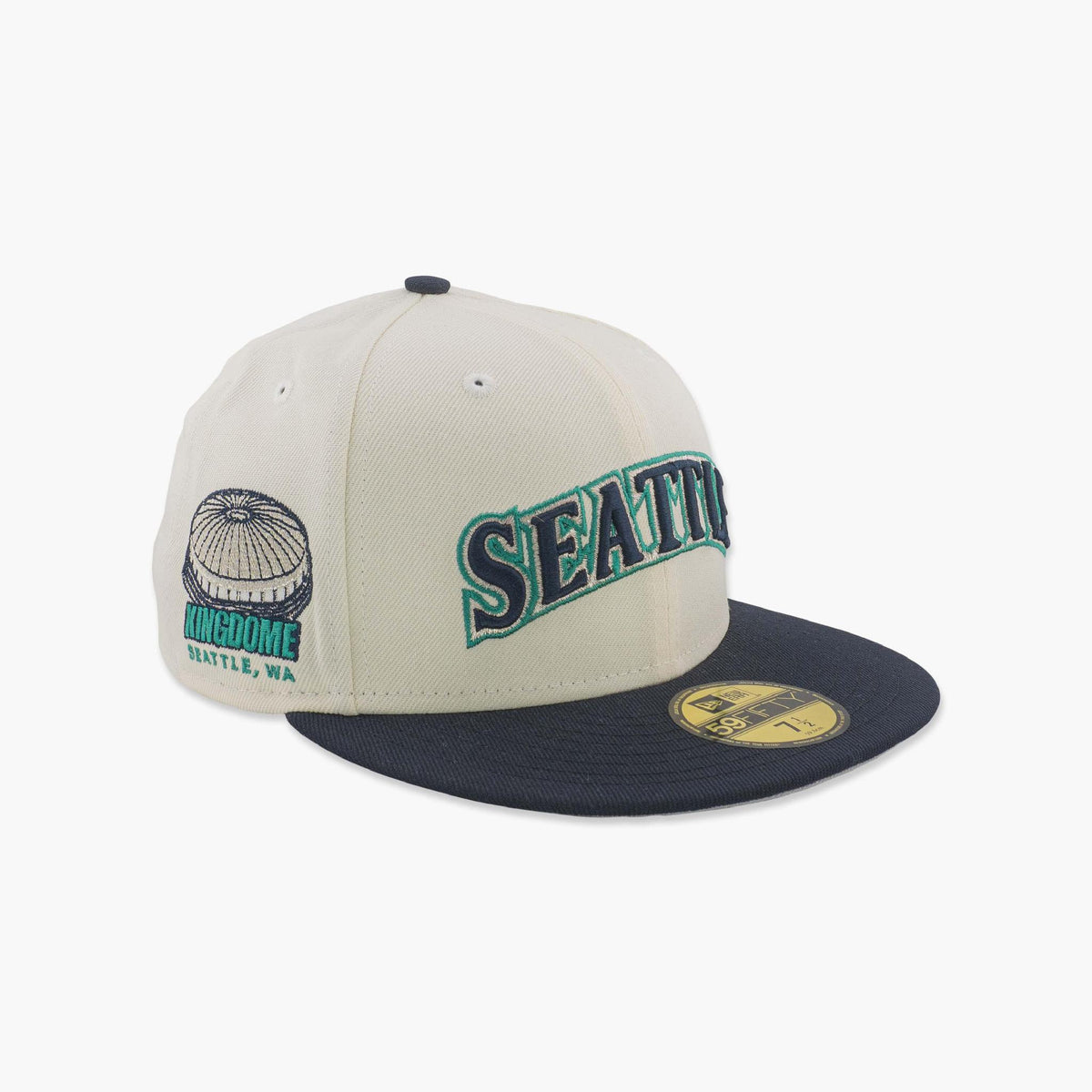 Seattle Mariners Kingdome Legends Cream Script Fitted Hat Simply Seattle