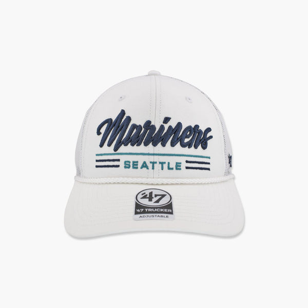 Seattle Mariners White Garner Rope Trucker Hat