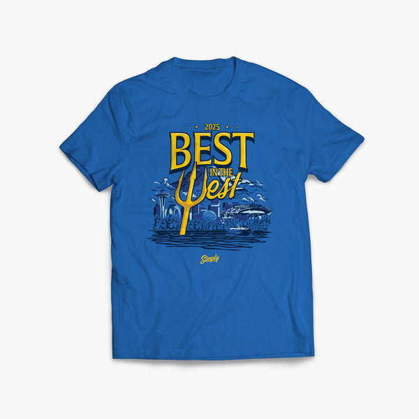 Best In the West 2025 Seattle Baseball Royal T-Shirt