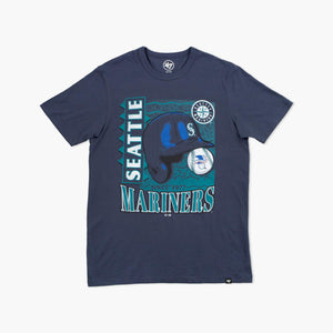 Seattle Mariners Atlas Blue Helmet T-Shirt