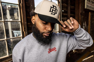 The BD Monogram Cream/Black Two Tone Hat, Big Dumper Collection