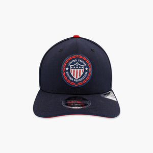 US Soccer Navy Shield Crest Stretch Snapback