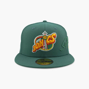 Seattle SuperSonics Space Needle Side Script Fitted Hat
