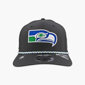 Seattle Seahawks Black Throwback Perforated Snapback