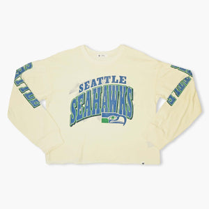Seattle Seahawks Women's Sandstone Brush Back Long Sleeve T-Shirt