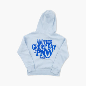 Another Iconic Day Light Blue Pacific Northwest Full Zip Youth Hoodie