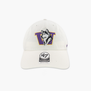 Washington Huskies Dubs Up White Clean Up Adjustable Hat