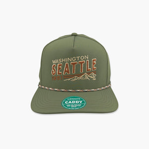 Double Slants Olive/Blackish Green Seattle Snapback