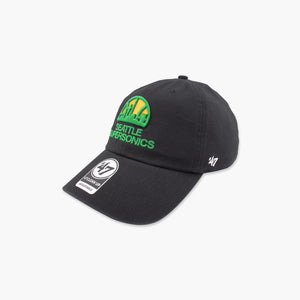 Seattle SuperSonics Black Skyline Clean Up Adjustable Hat